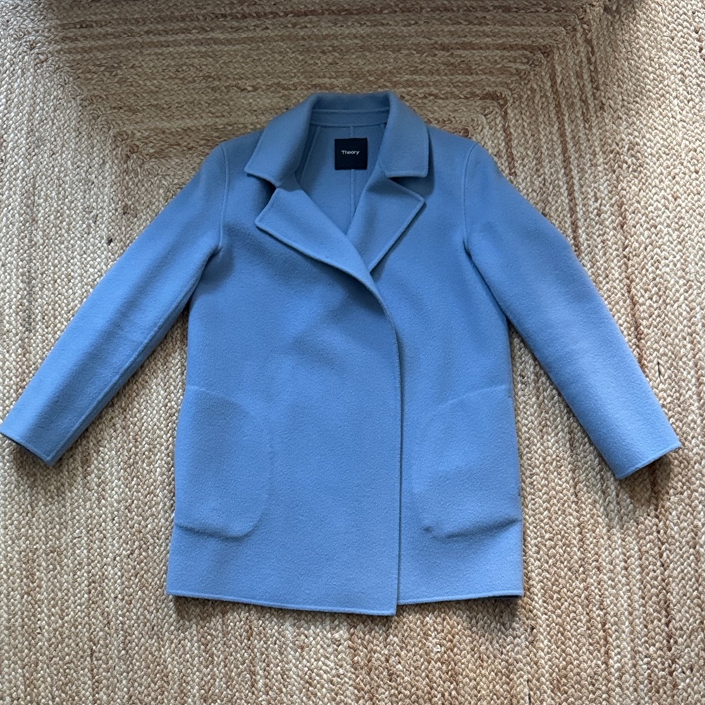Theory Women's Light Blue overcoat